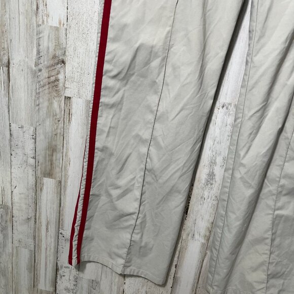Vintage Y2k Express Cream Red Stripe Sweat Pants Wide Leg Womens Medium - Picture 2 of 7